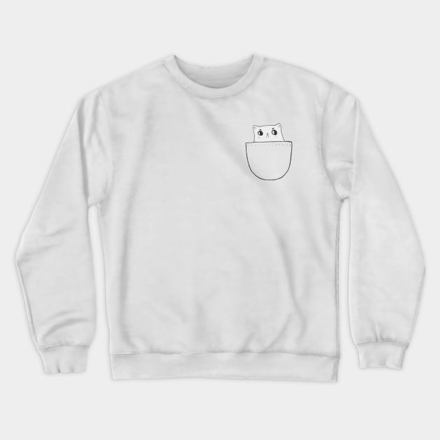 Cat in a pocket Crewneck Sweatshirt by claudiamaestriny